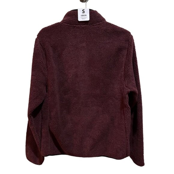 Members Mark Mens Size S Wine Alpine Sherpa Quarter Snap Pullover NEW - Picture 5 of 5